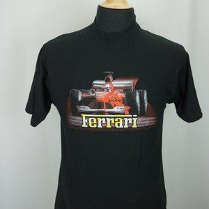 Ferrari Black Tee with Red Graphic